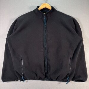 Vintage REI Polartec Fleece Jacket Mens XL Black Comfort Outdoor‎ Recreational